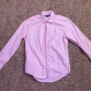 Salmon button up dress shirt